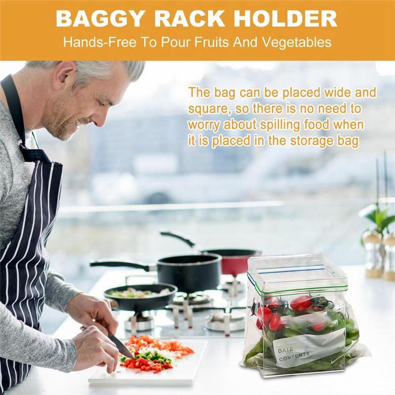Food Storage Zipper Bags - SUPERSALE Zipper Closure Bag Holder Kitchen