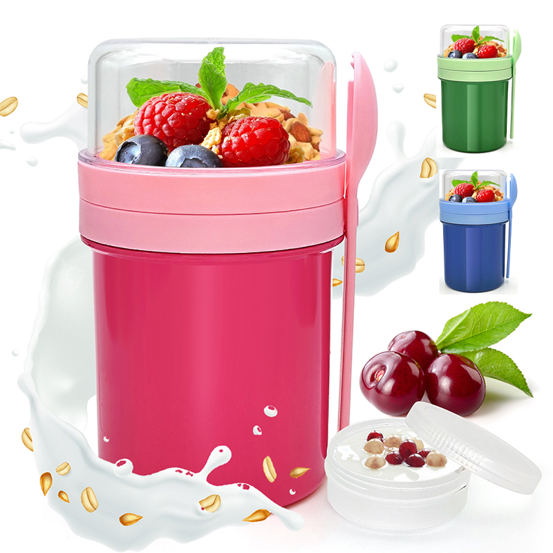 Food Storage Unit - Portable Double Layer Overnight Oats Cup