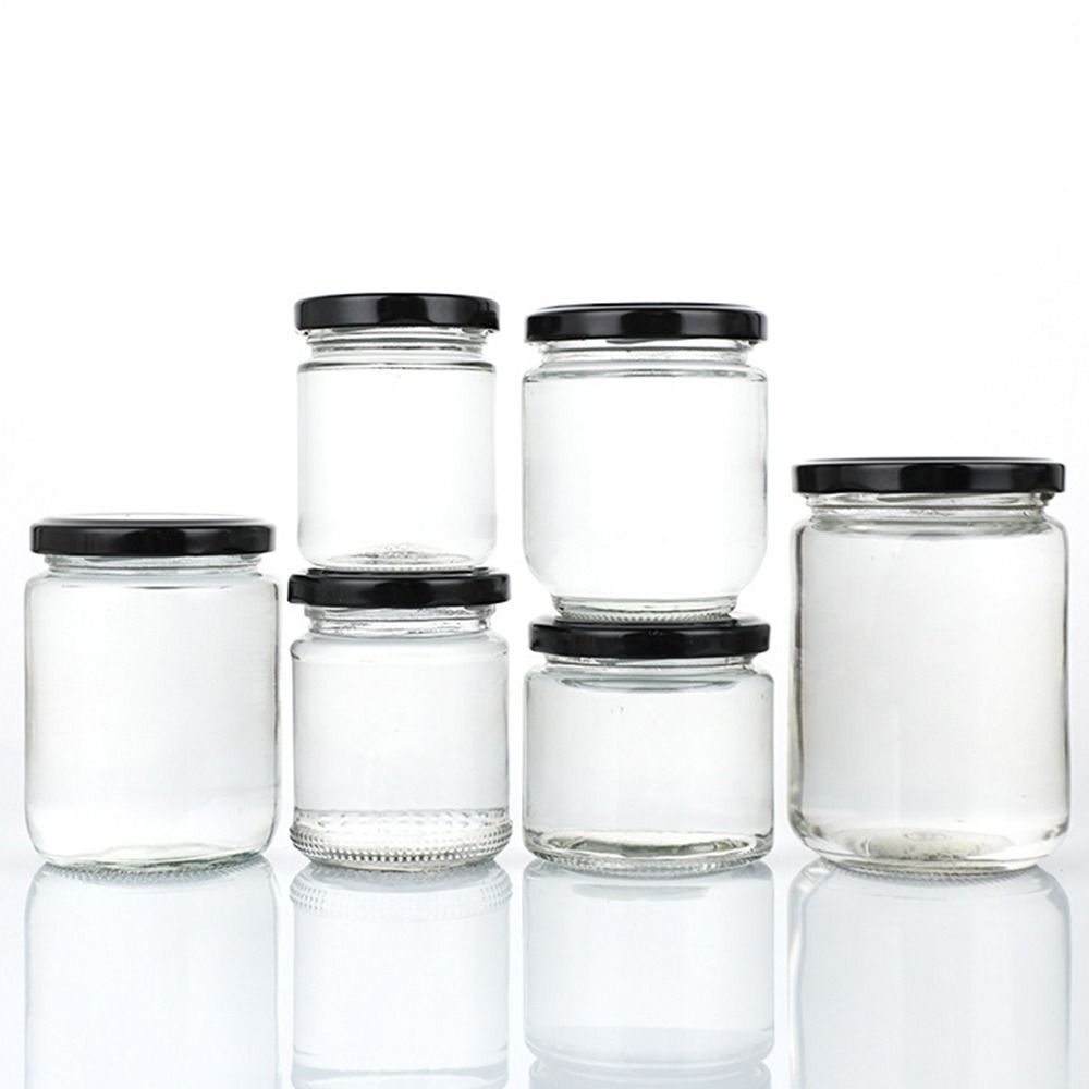 Food Storage With Glass Lids - 1Pcs with Black Airtight Lids Glass