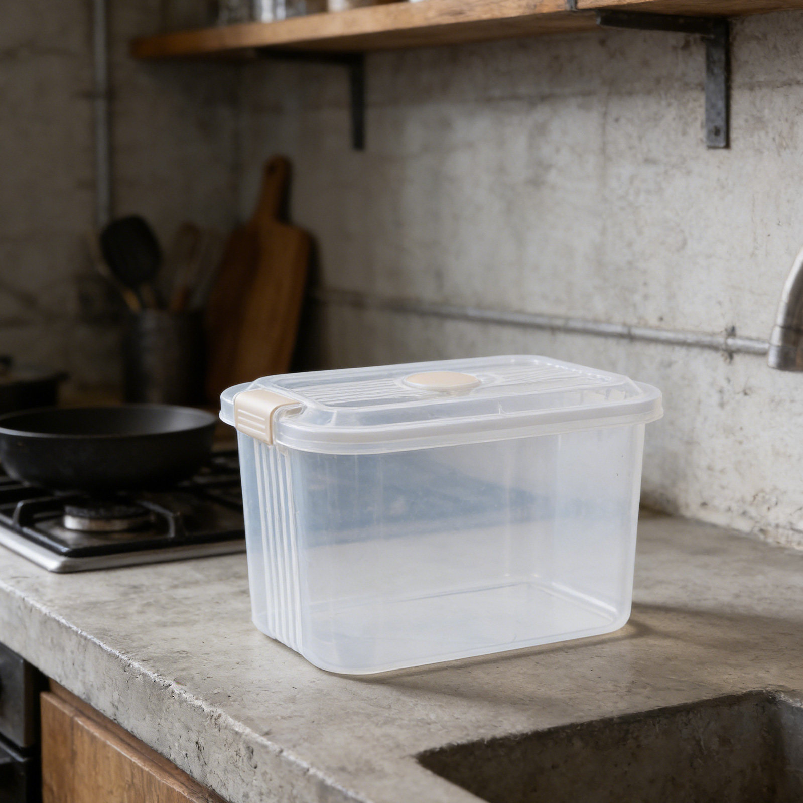 Food Storage In Pantry - Plastic 5Kg Airtight Rice Storage Bucket