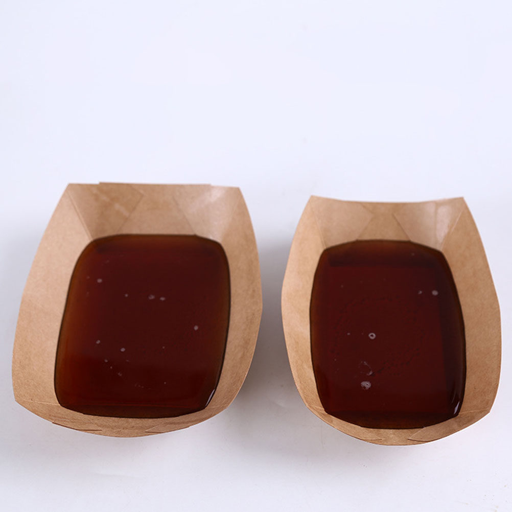 Food Storage Box Large - 100Pcs Large Capacity Kraft Paper Food