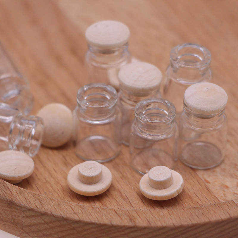Food Storage With Glass Lids - 4Pcs 1:12 Dollhouse Miniature Glass Jars