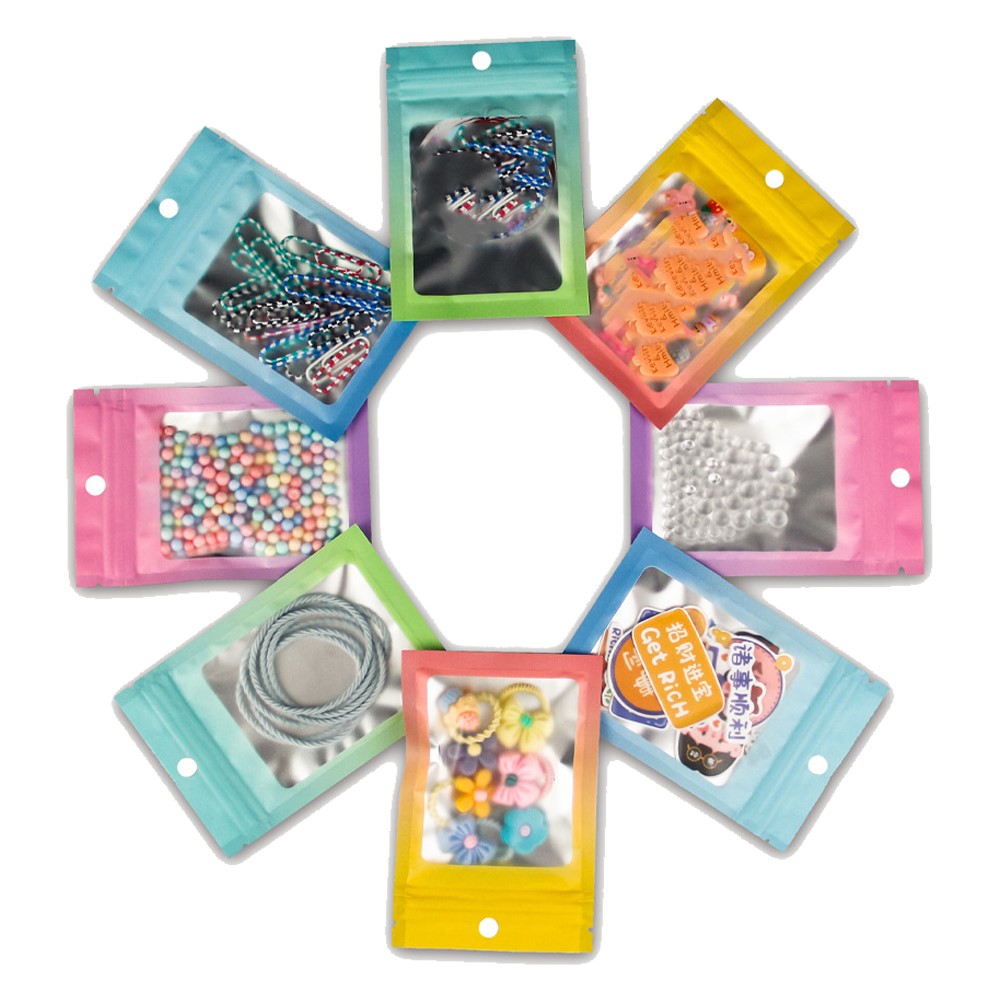 Food Storage Zipper Bags - 50pcs Gradient Bags Resealable Mylar Pouch