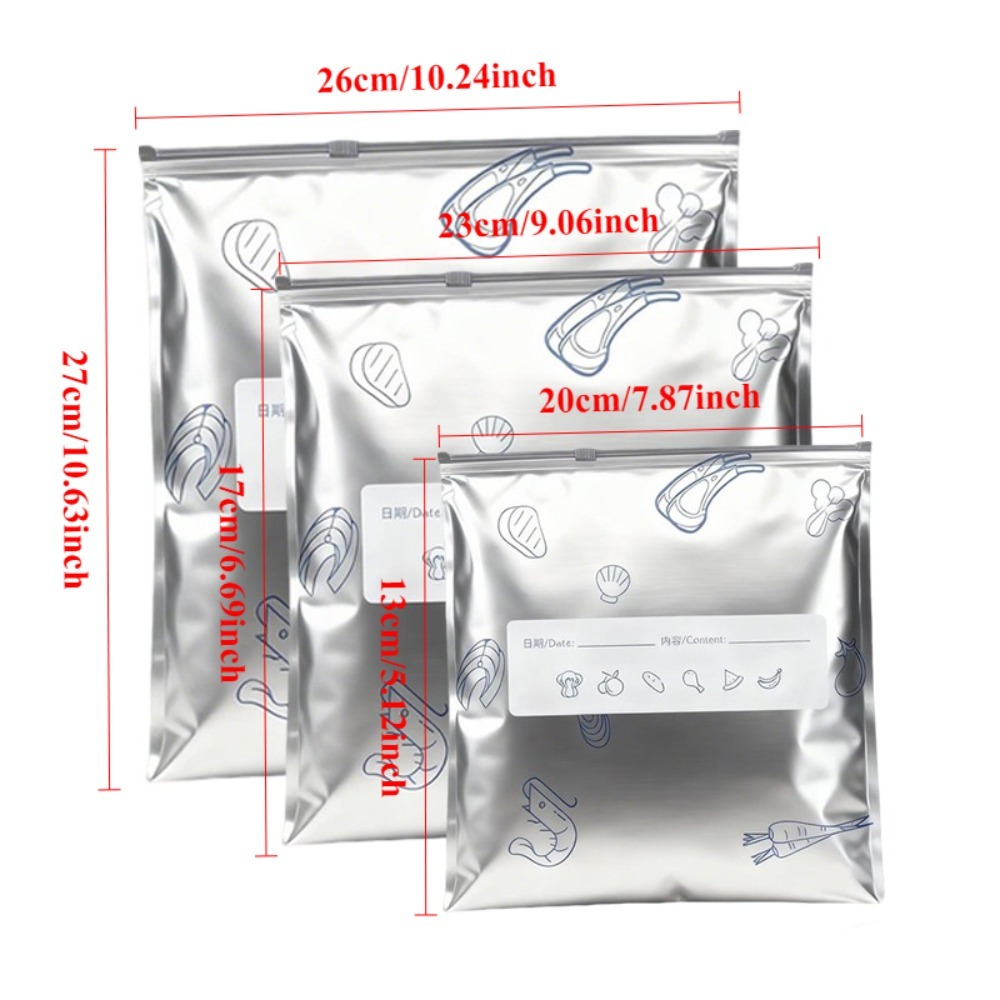 66Pcs Aluminum Foil Food Stora - đánh giá và giá Food Storage Zipper Bags