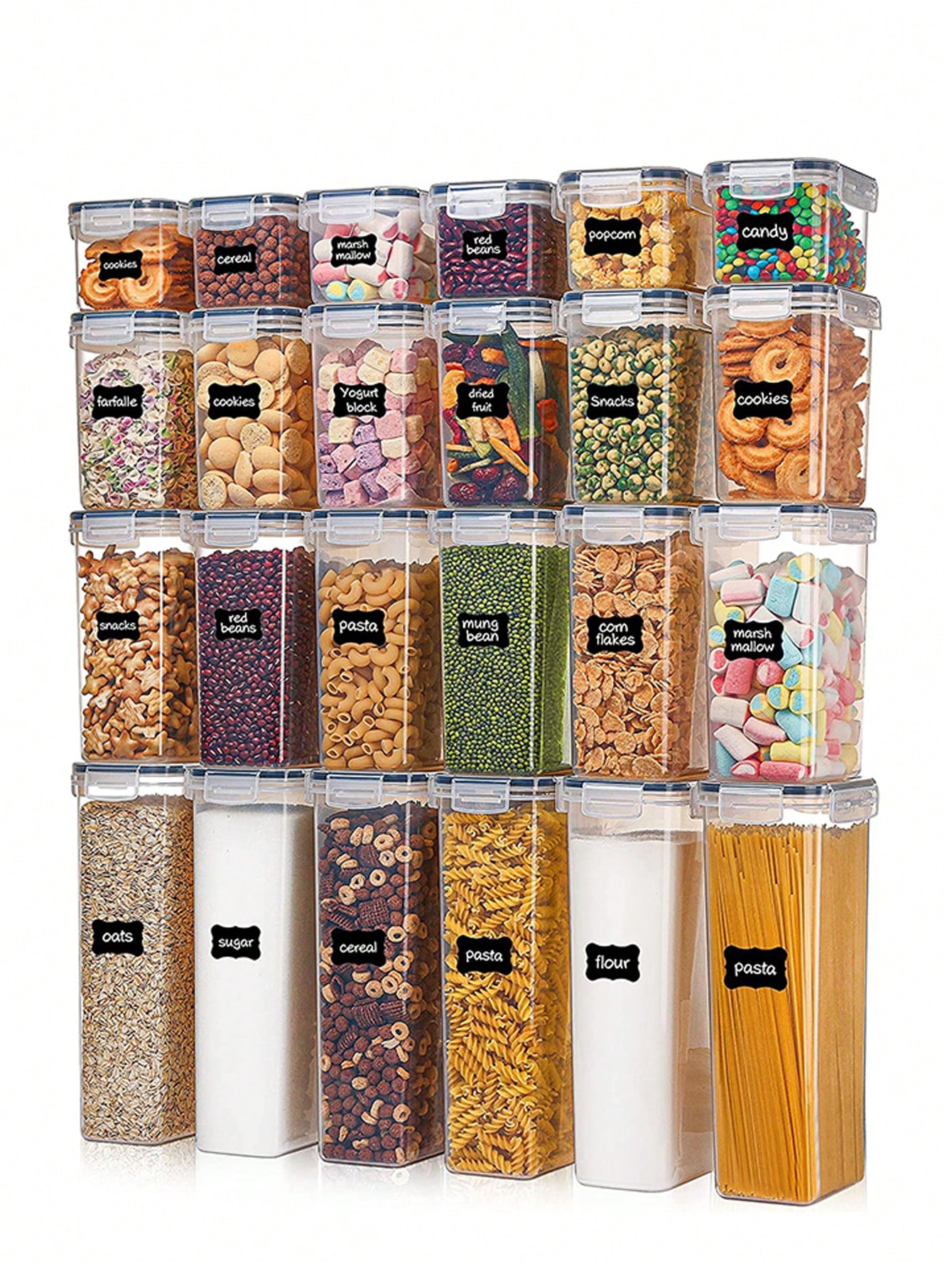 48pcs Airtight Food Storage Co - đánh giá và giá Food Storage In Pantry