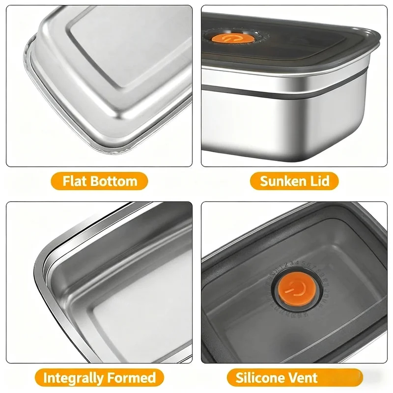 Large Capacity Stainless Steel - đánh giá và giá Food Storage Box Large