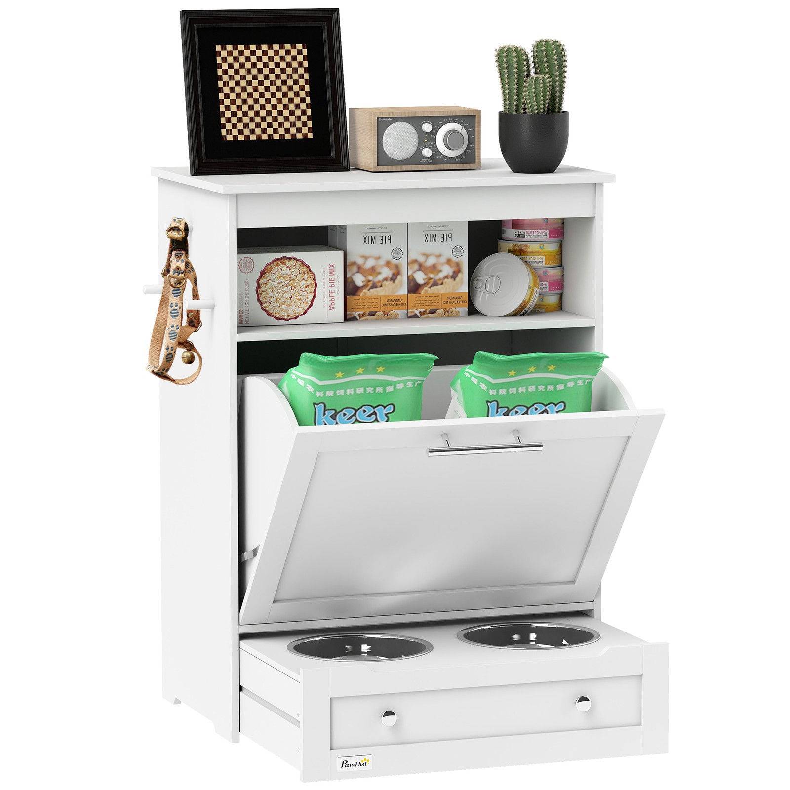 Pet Feeder Station, Dog and Ca - đánh giá và giá Food Storage Cabinet