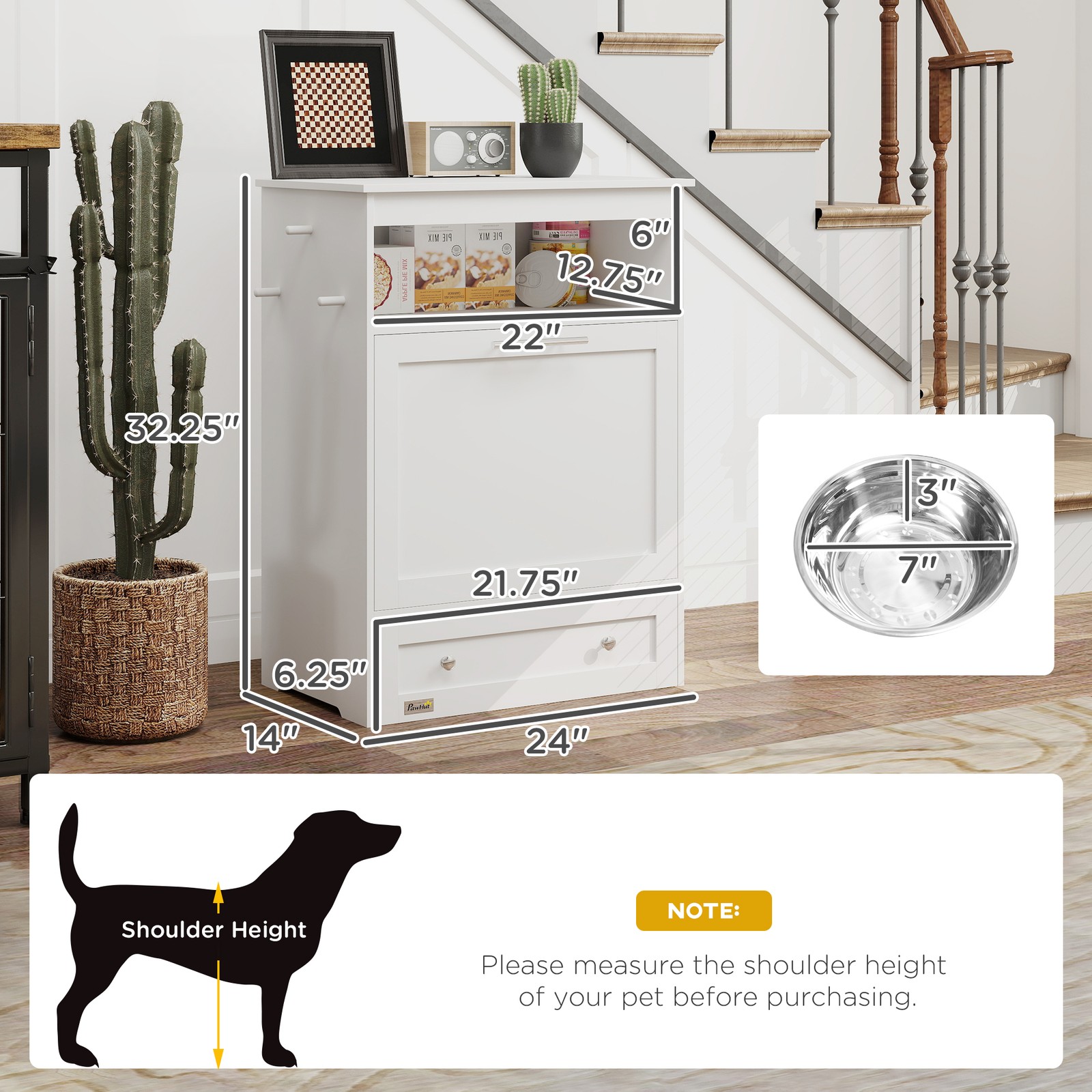 Pet Feeder Station, Dog and Ca - đánh giá và giá Food Storage Cabinet