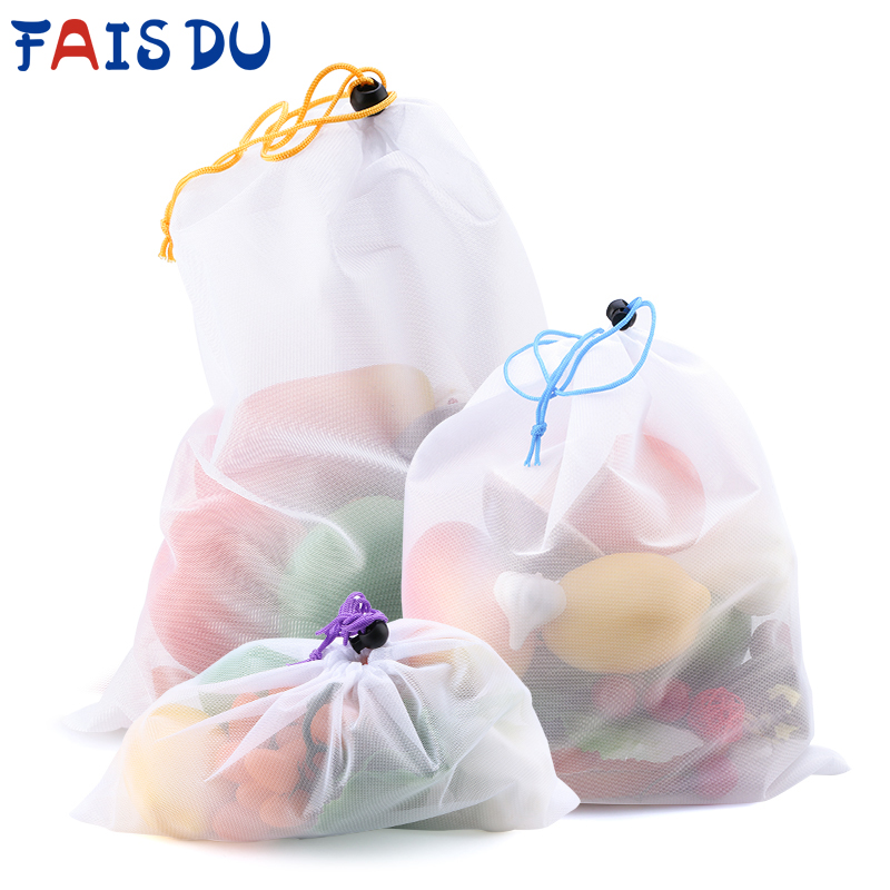 3/9/15pcs Reusable Vegetable F - đánh giá và giá Produce Bag Reusable Mesh