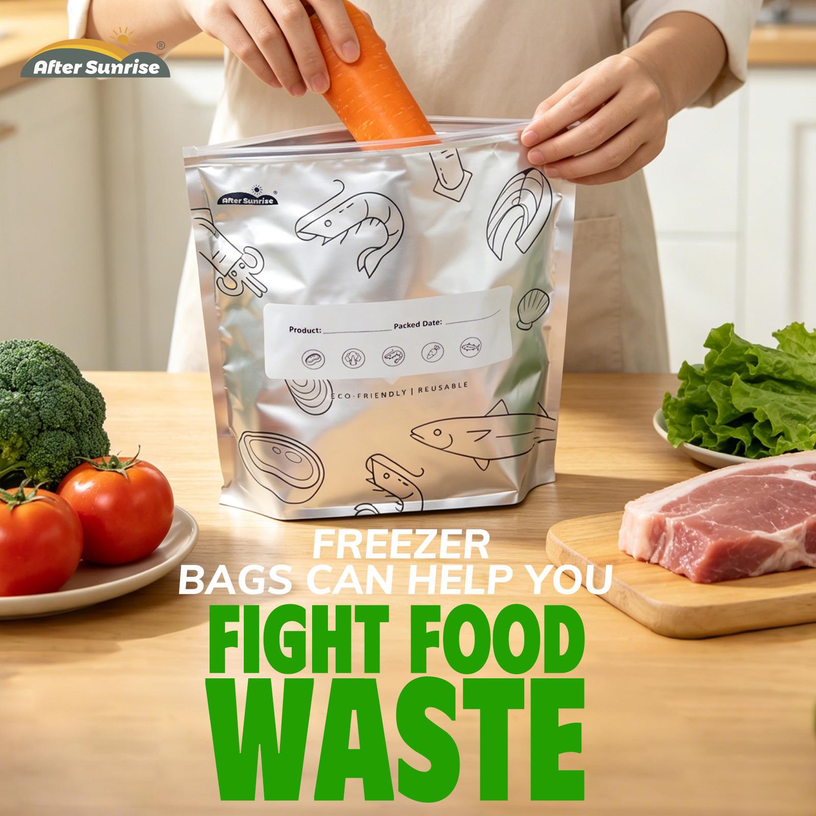 【Refrigerated Food】Reusable Al - đánh giá và giá Food Storage Zipper Bags