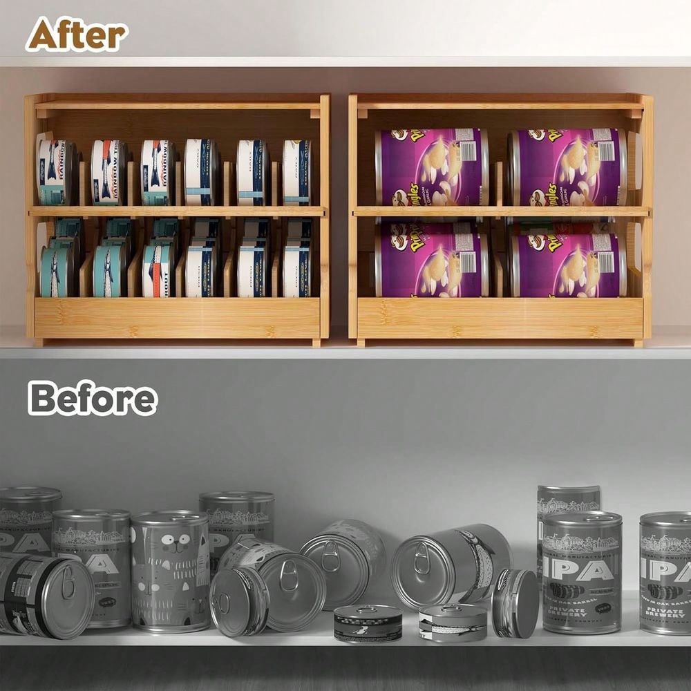 Stackable Bamboo Cat Food Orga - đánh giá và giá Food Storage Dispenser