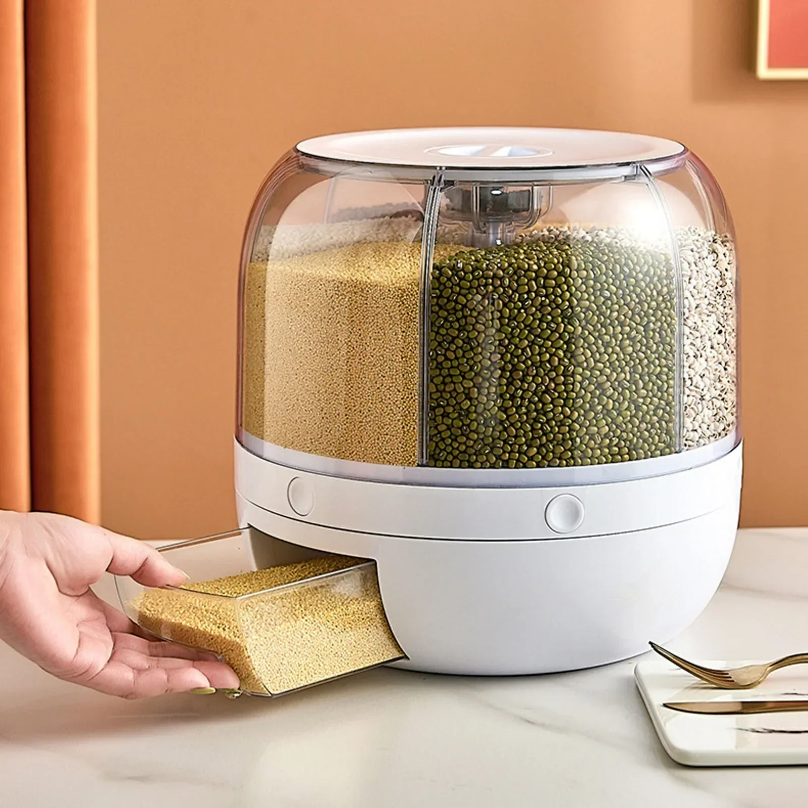 6-Compartment 360° Rotating Ai - đánh giá và giá Food Storage In Pantry