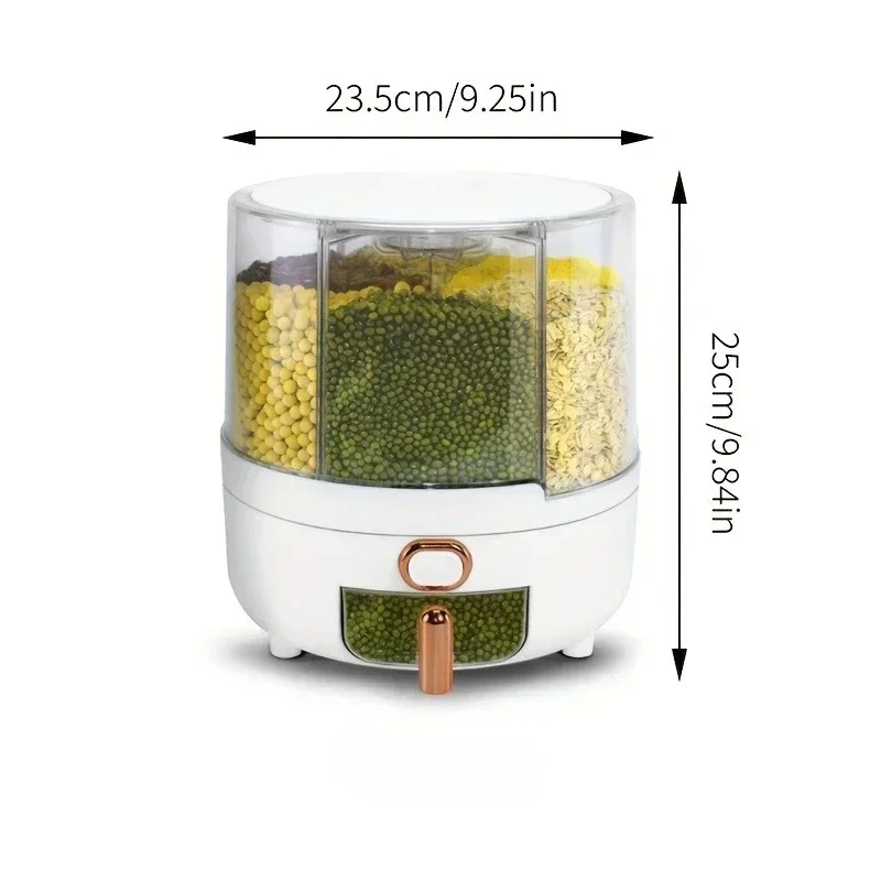 6-Compartment 360° Rotating Ai - đánh giá và giá Food Storage In Pantry
