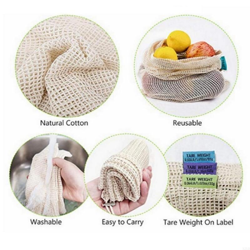 Túi Lưới Cotton Túi Lưới Cotto - đánh giá và giá Produce Bag Reusable Mesh