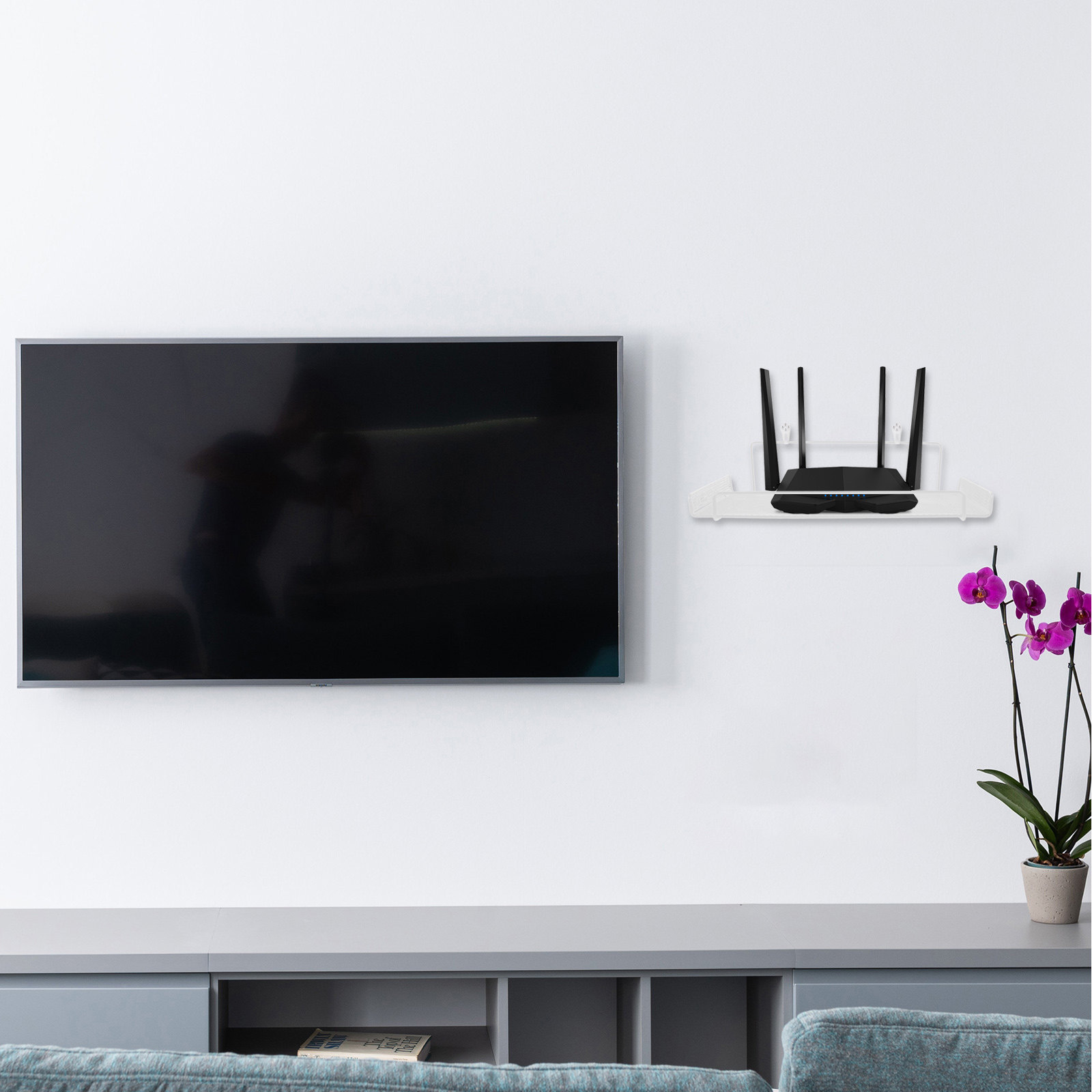 No-Drilling Wall Mount Router  - đánh giá và giá Food Storage Rack