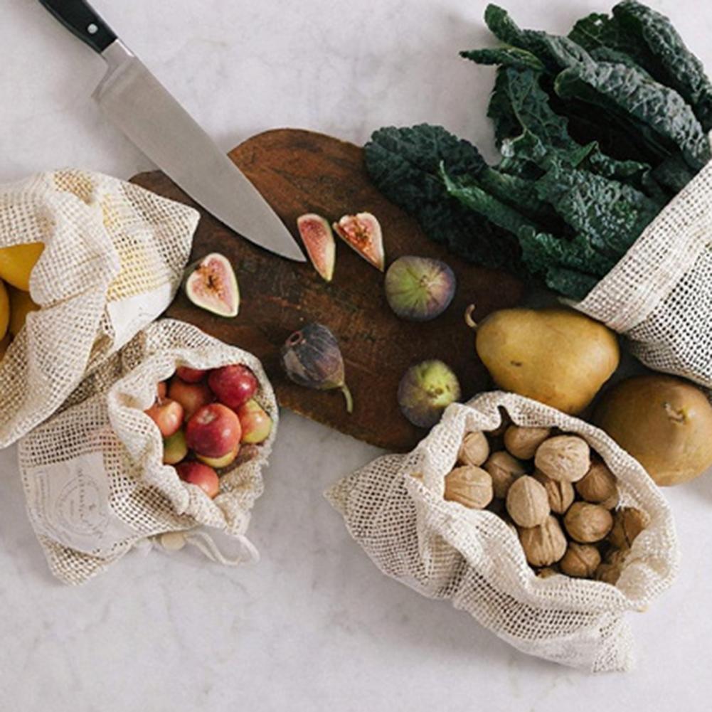 Cotton Mesh Produce Bags Plast - đánh giá và giá Produce Bag Reusable Mesh
