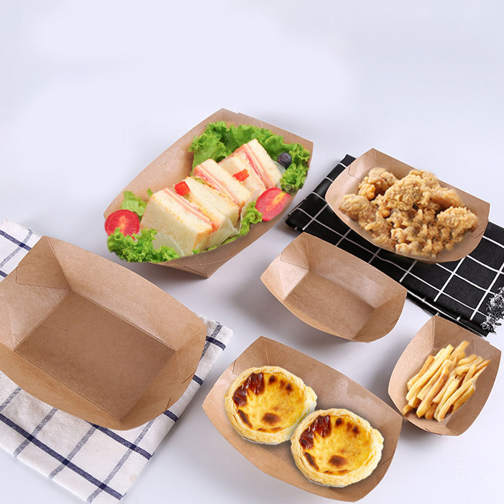 100Pcs Large Capacity Kraft Pa - đánh giá và giá Food Storage Box Large