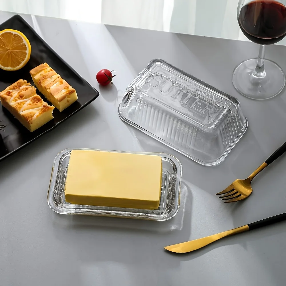 Creative Clear Butter Dish Wit - đánh giá và giá Food Storage With Glass Lids