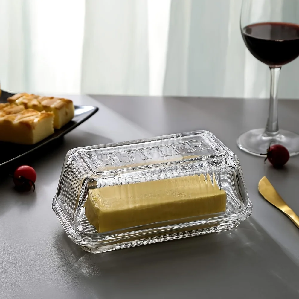 Creative Clear Butter Dish Wit - đánh giá và giá Food Storage With Glass Lids
