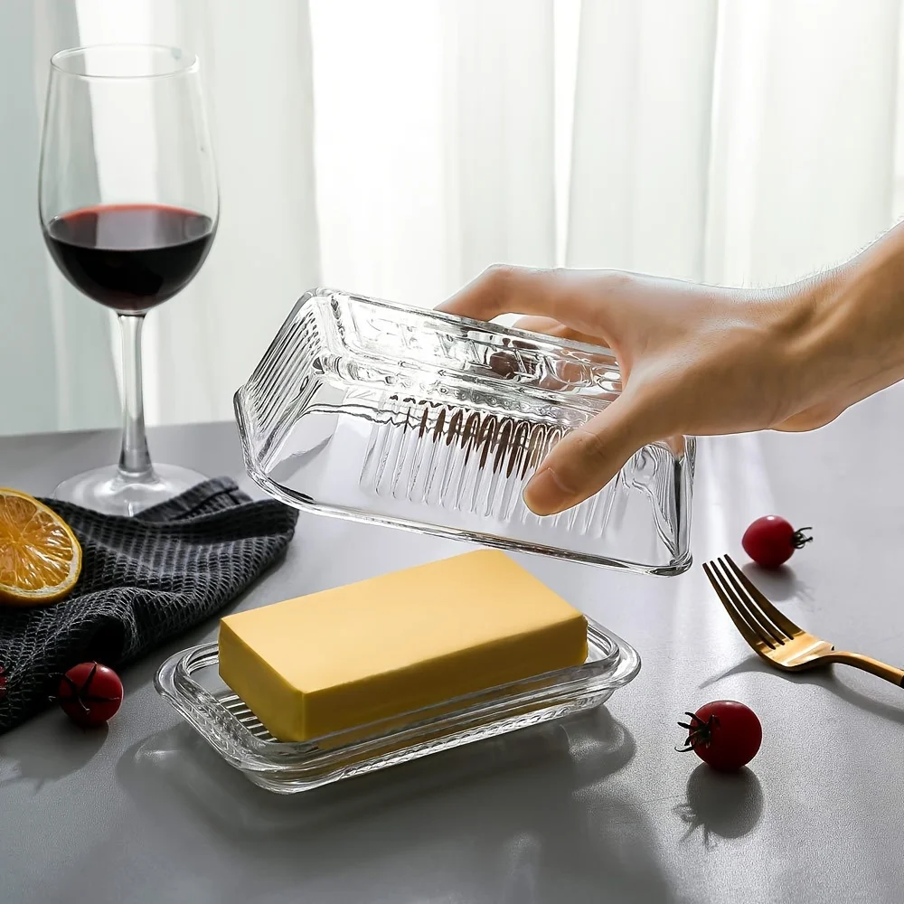 Creative Clear Butter Dish Wit - đánh giá và giá Food Storage With Glass Lids