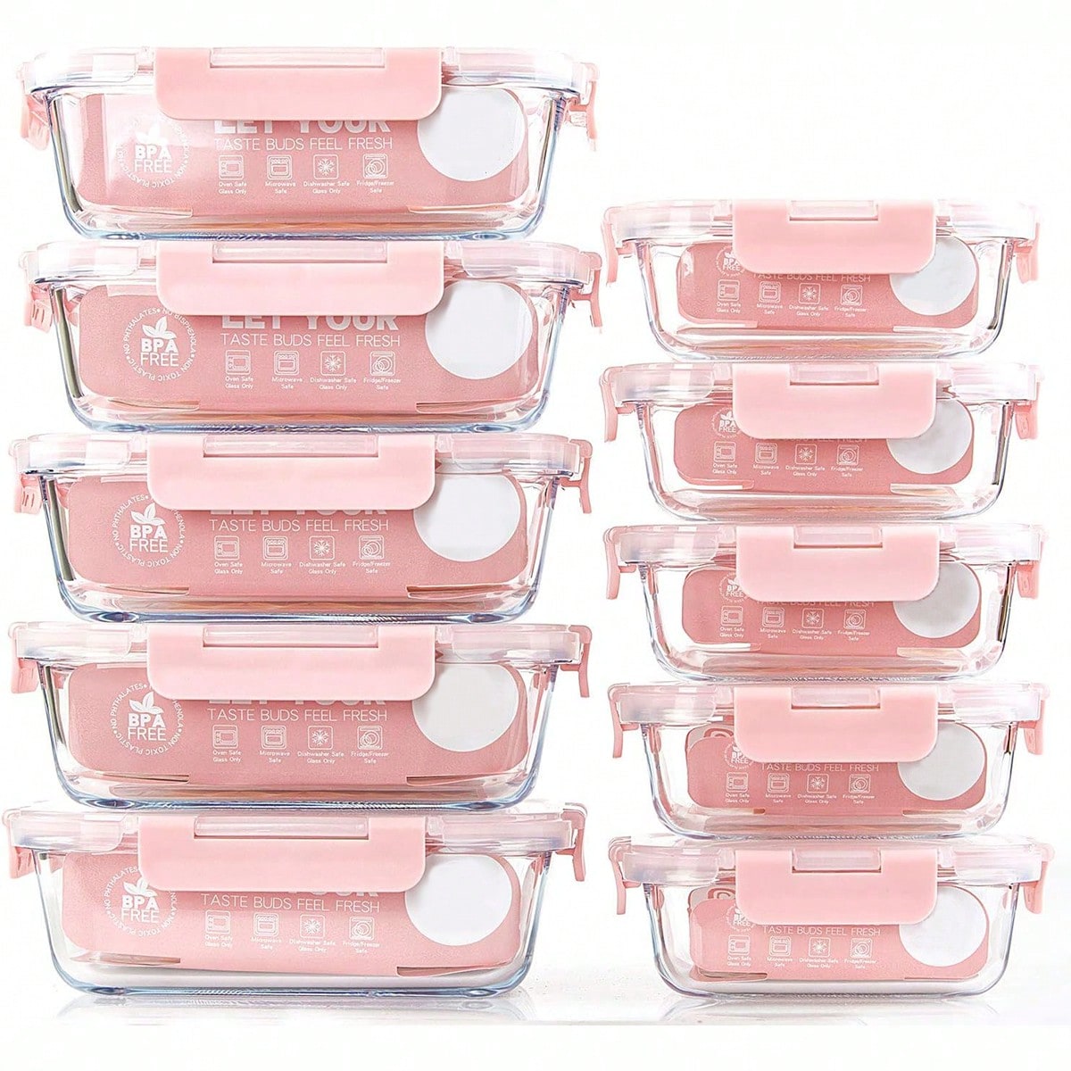 10 Pack Glass Meal Prep Contai - đánh giá và giá Food Storage With Glass Lids