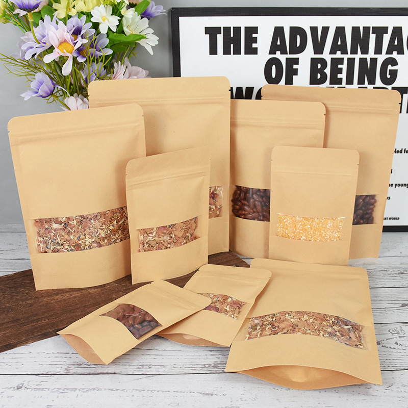 20/50pcs Kraft Paper Zip Lock  - đánh giá và giá Food Storage Zipper Bags