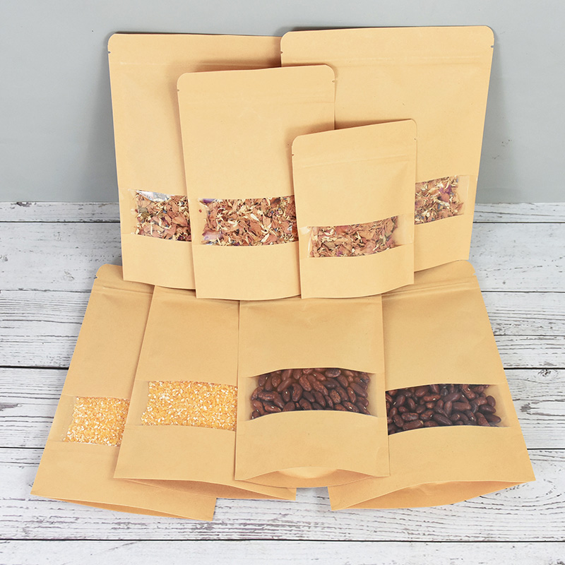 20/50pcs Kraft Paper Zip Lock  - đánh giá và giá Food Storage Zipper Bags