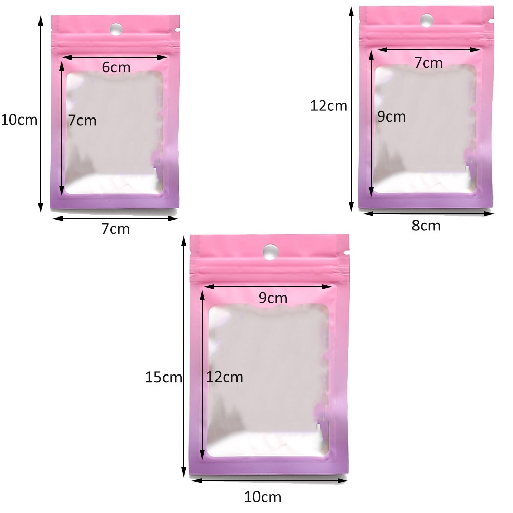 50pcs Gradient Bags Resealable - đánh giá và giá Food Storage Zipper Bags