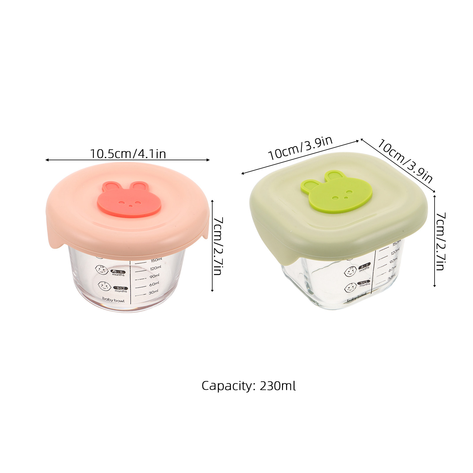 2Pcs Baby Food Storage Contain - đánh giá và giá Food Storage With Glass Lids