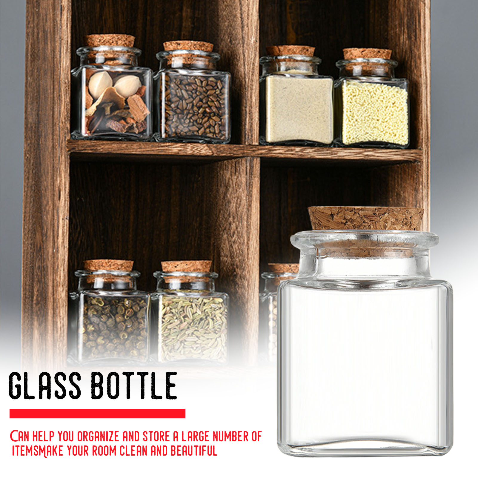 1/5/10Pcs Glass Storage Jars K - đánh giá và giá Food Storage In Pantry