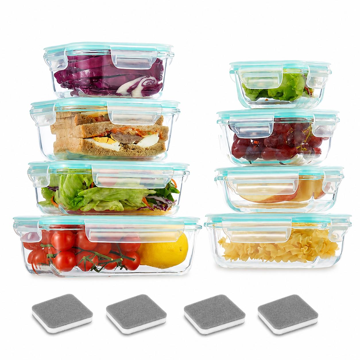 16pcs Sealed Glass Food Storag - đánh giá và giá Food Storage With Glass Lids