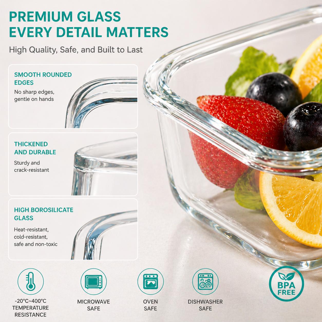 16pcs Sealed Glass Food Storag - đánh giá và giá Food Storage With Glass Lids