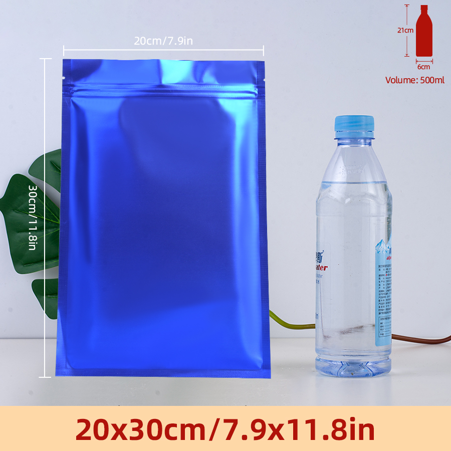 100pcs Matte Blue Foil Zipper  - đánh giá và giá Food Storage Zipper Bags