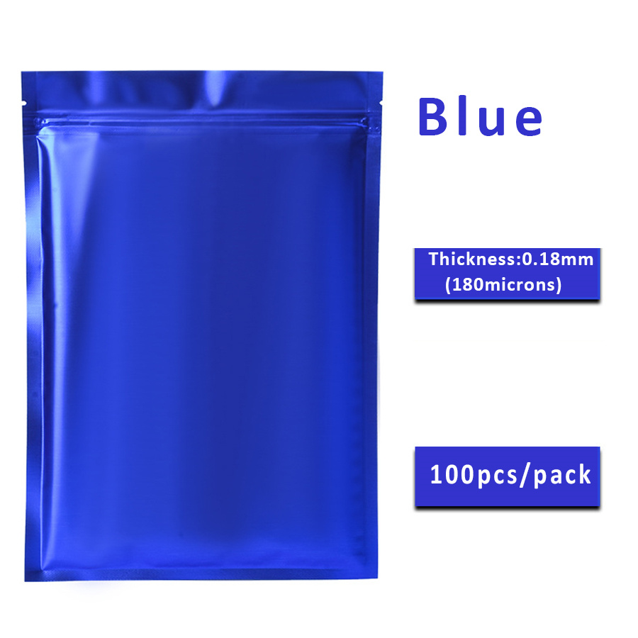 100pcs Matte Blue Foil Zipper  - đánh giá và giá Food Storage Zipper Bags