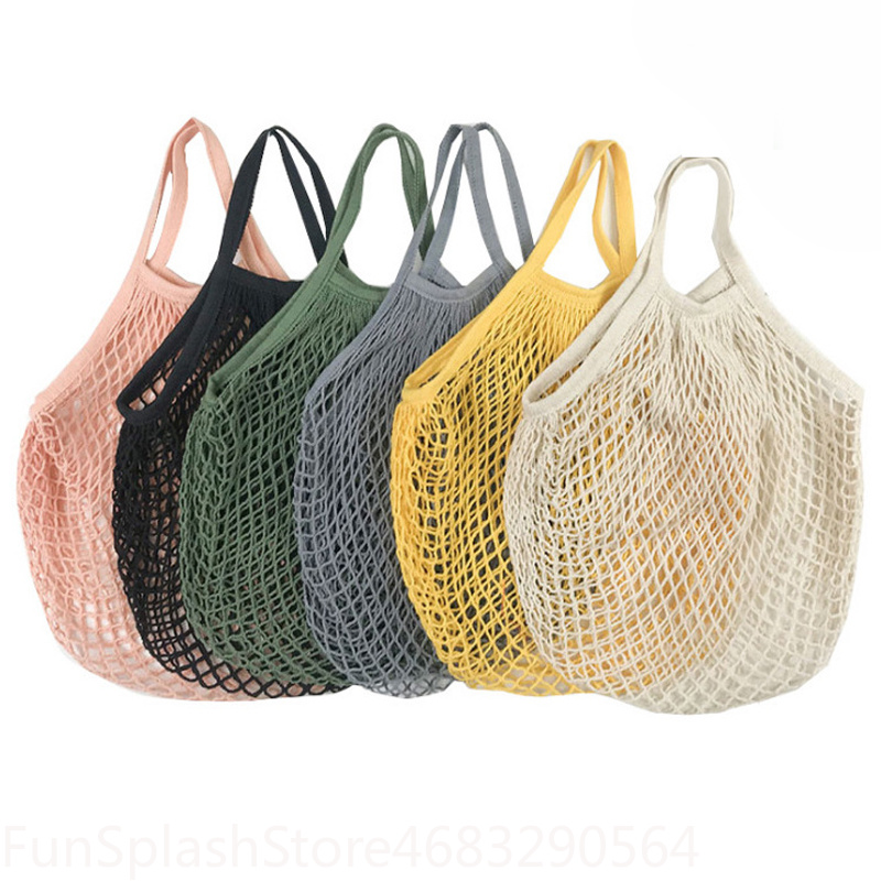 Handheld Foldable Cotton Mesh  - đánh giá và giá Produce Bag Reusable Mesh