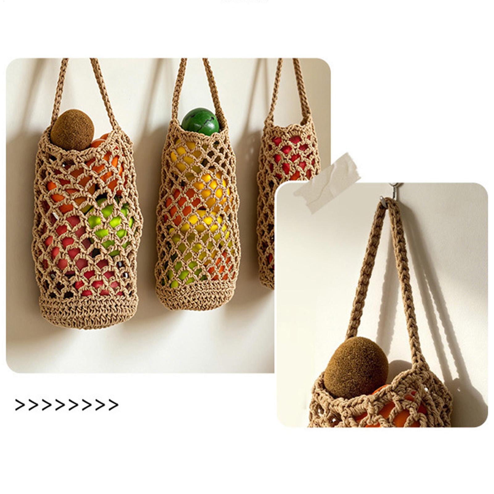 Boho Hand Woven Vegetable Stor - đánh giá và giá Produce Bag Reusable Mesh