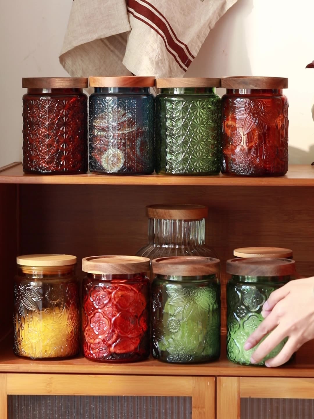 Vintage Glass Kitchen Storage  - đánh giá và giá Food Storage With Glass Lids