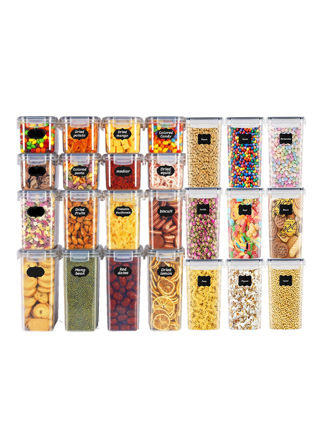 48pcs, Sealed Food Storage Con - đánh giá và giá Food Storage In Pantry