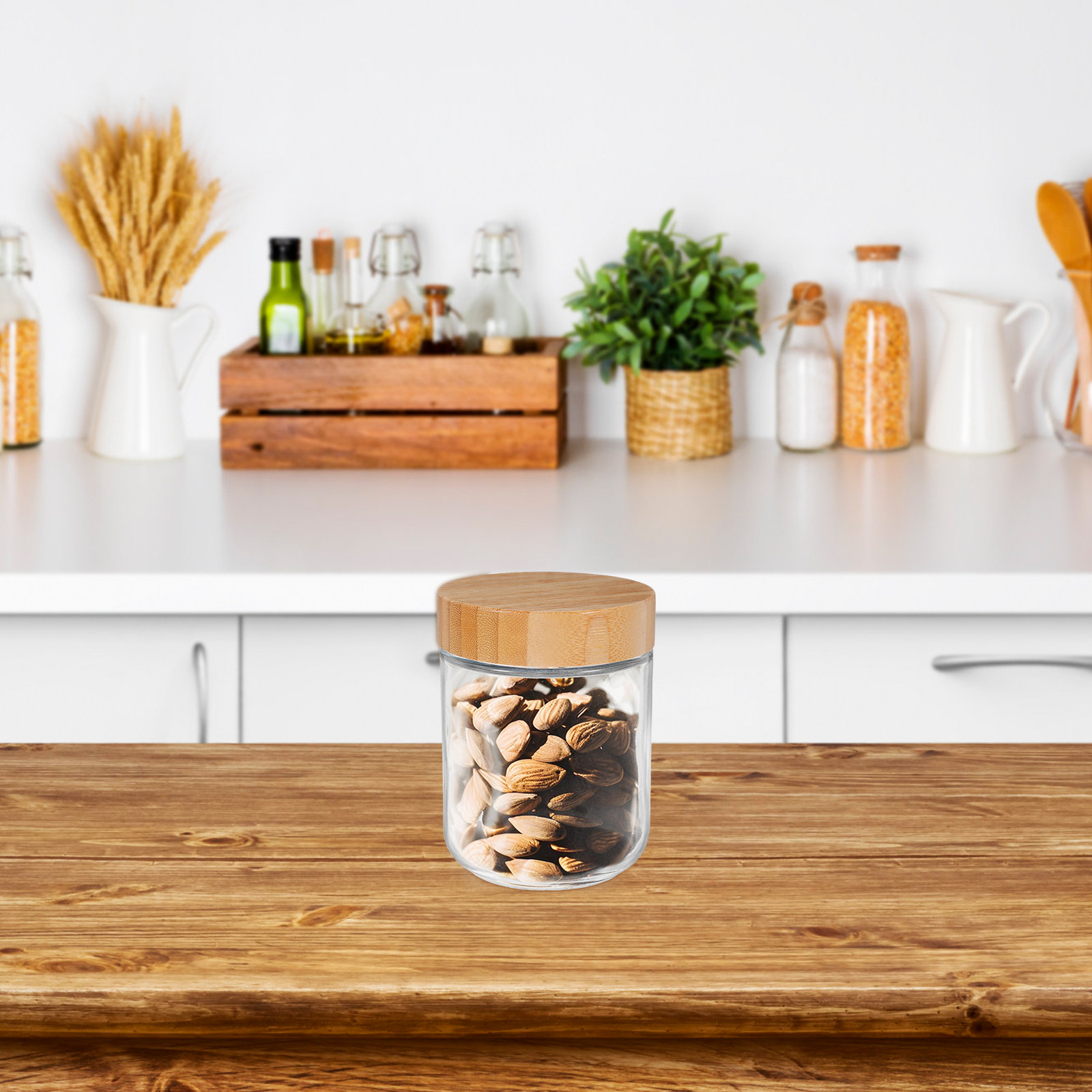 4Pcs Glass Kitchen Storage Jar - đánh giá và giá Food Storage In Pantry