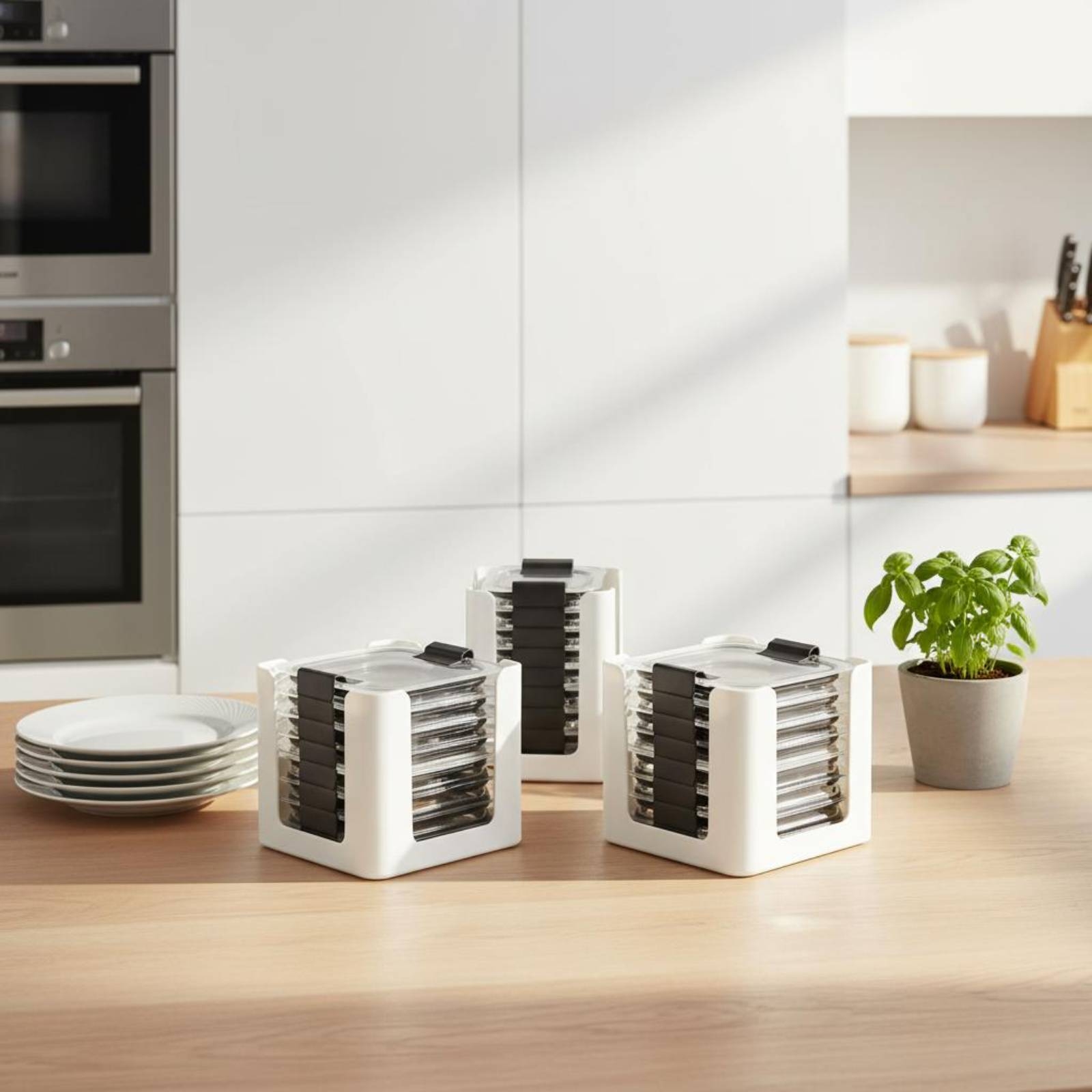 3 Pieces Lid Storage Rack Rect - đánh giá và giá Food Storage Cabinet